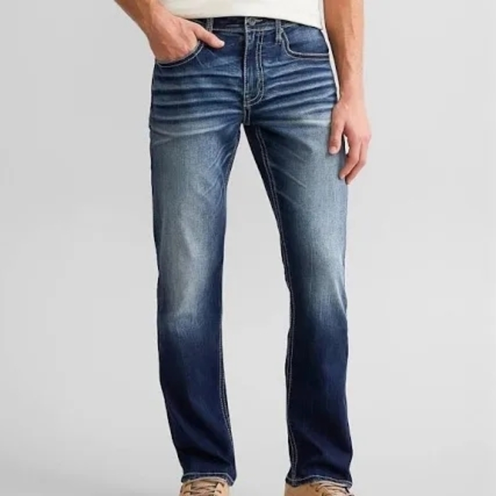 Buckle Men's Dark Blue Straight Jeans